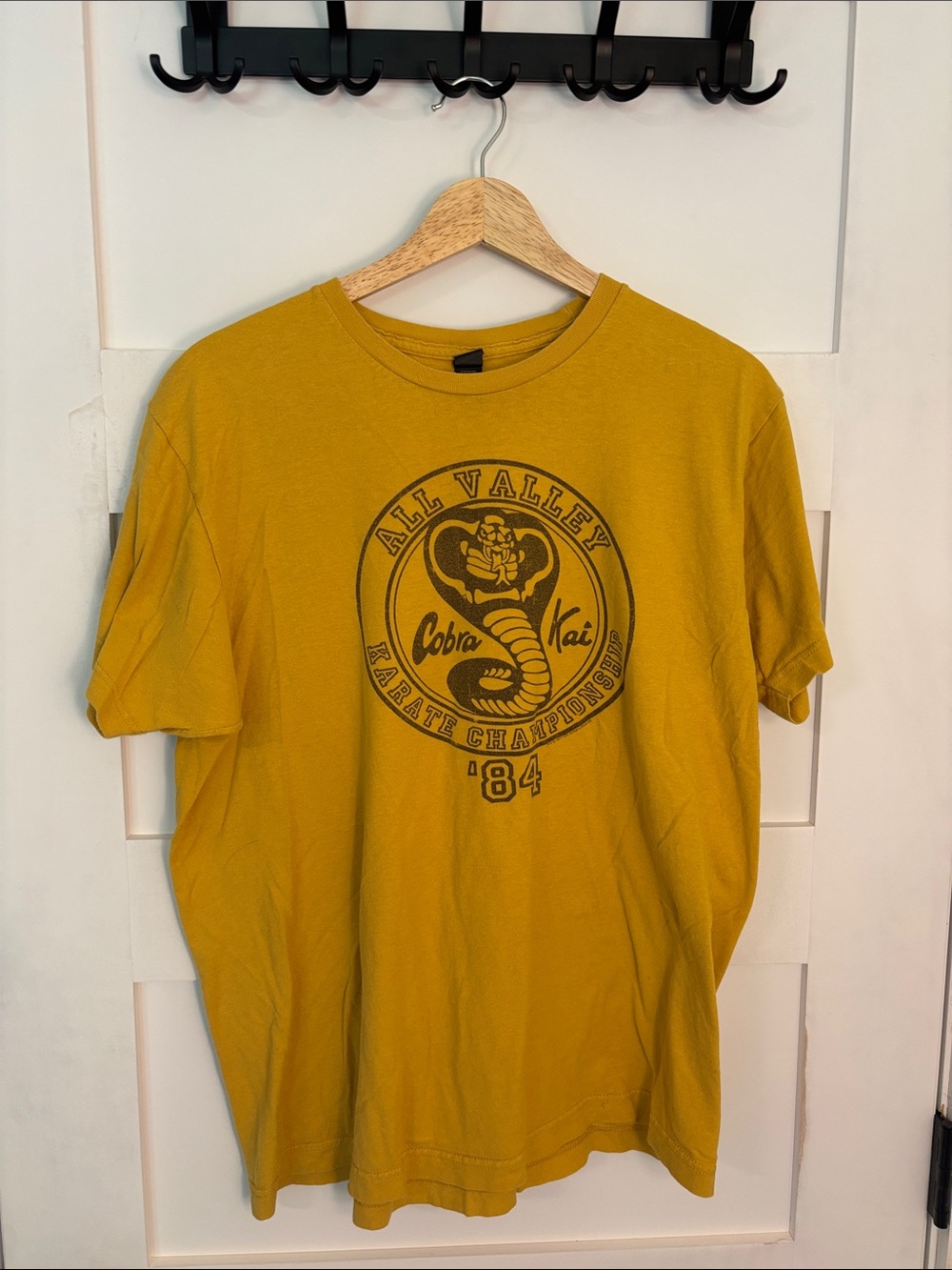 Cobra Kai All Valley '84 Graphic Tee - Mustard Yellow